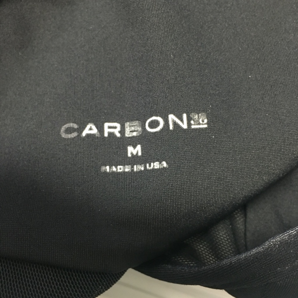 Carbon38 Black Shine Balance Sports Bra Mesh Trim - Picture 7 of 10